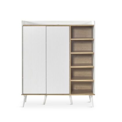 Dover Wardrobe White Natural