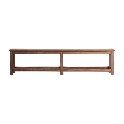 Banco en madera de teca marrón envejecido 182 cm