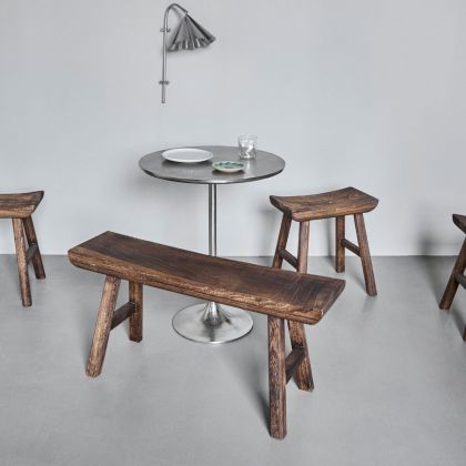 Banco en madera de paulownia marrón 100 cm