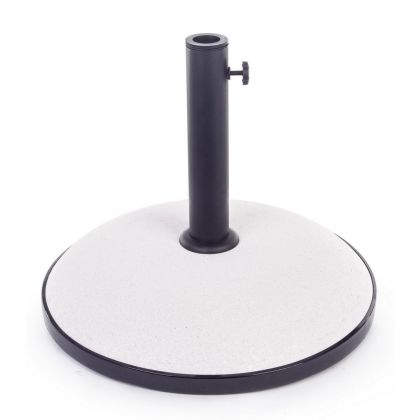 Base Sombrilla Cemento Acero Blanco 30 Kg