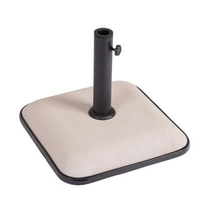 Base Sombrilla Cuadrada Acero Blanco, 45 Cm