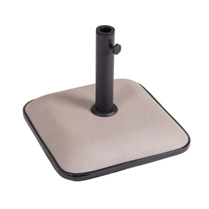 Base Sombrilla Cuadrada Acero Gris, 45 Cm