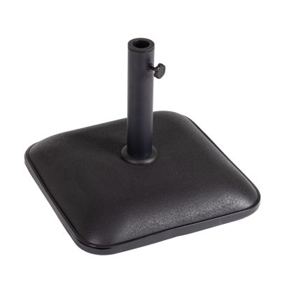 Base Sombrilla Cuadrada Acero Negro, 45 Cm