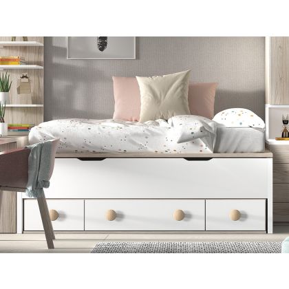 Cama Compacta con Almacenamiento Formas F004