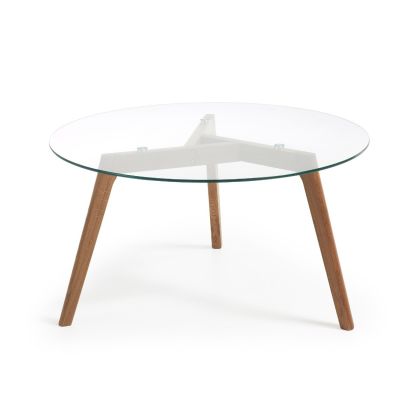 Mesa de centro Escandinava Madera Y Cristal
