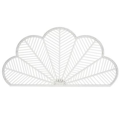 Cabecero Cama Madera Bambú Blanco 160X2'5X81 Cm