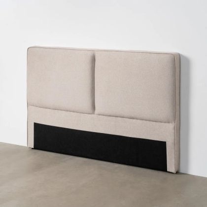 Cabecero en madera tapizada en tejido y nylon beige 160 cm