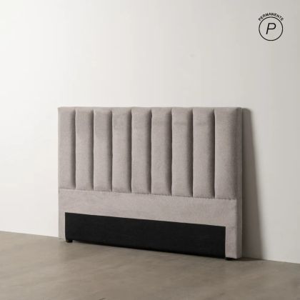 Cabecero en madera tapizada en tejido y nylon gris 160 cm
