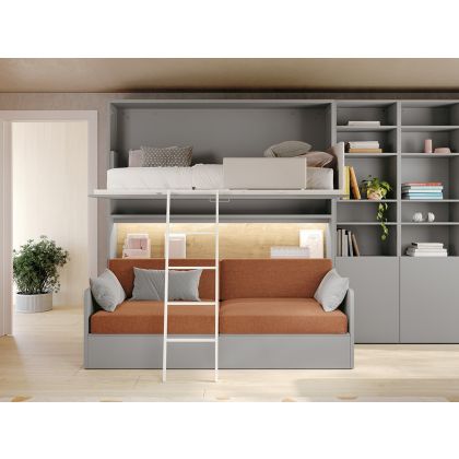 Cama Alta Abatible 90 x 190 Sofá Stay Young 43