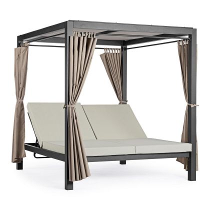 Cama Balinesa Aluminio Gris Antracita, 188 Cm