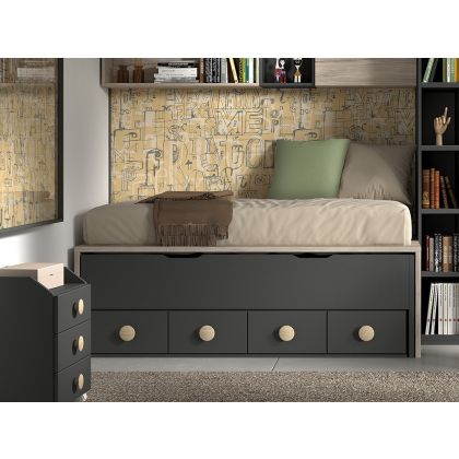 Cama Compacta Nido 4 Cajones Formas F007