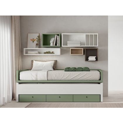 Cama Compacta 90 x 190 Cajones Flow 36