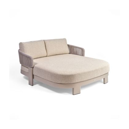 Cama de Jardín Cuerda Tapizado Arena Aluminio, 162 cm