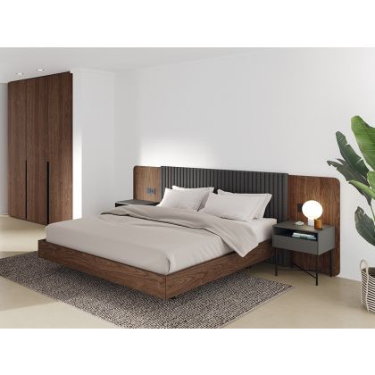 Cama Habitación Land Tapizado Kalm Laminado 