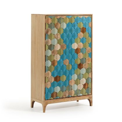 Armario Moderno Madera Mango Madera Multicolor Relieves ,85 Cm
