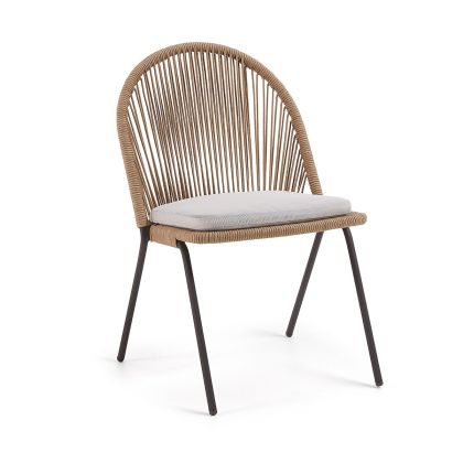 Silla Diseño Nórdico Shann Cuerda Beige, 56 Cm