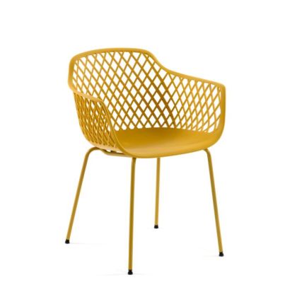 Silla Amarilla Plastico Metal, 60 Cm