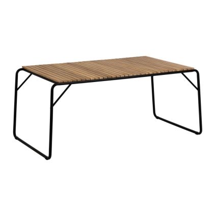 Mesa Comedor Yukari Madera Maciza Natural Acero Negro
