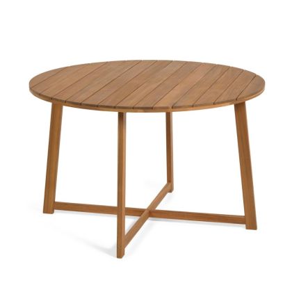 Mesa Comedor Nórdica Exterior Madera  Maciza, 120 Cm