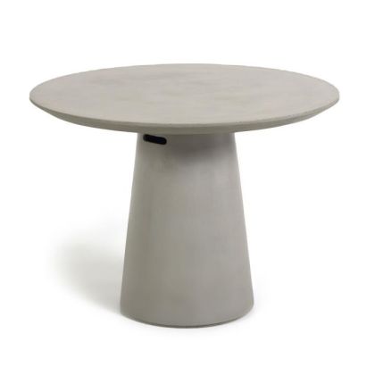 Mesa Redonda Cemento Gris Exterior, Ø 120 cm