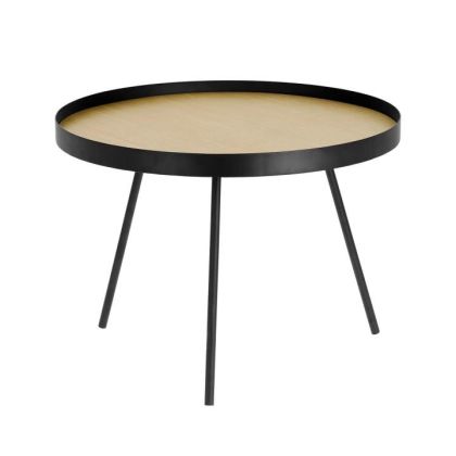 Mesa Auxiliar Nórdica Metal Madera, 60 Cm