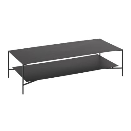 Mesa Centro industrial Metal Negro Salón, 140 Cm
