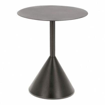 Mesa Auxiliar Yinan Hierro Acabado Pintado Negro Estilo Moderno, 48 Cm