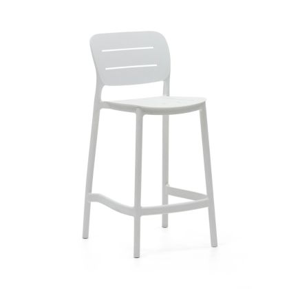 Taburete Alto Morella Polipropileno Blanco, 46 Cm