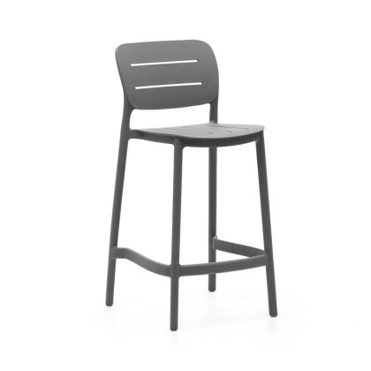 Taburete Alto Morella Polipropileno Gris, 46 Cm