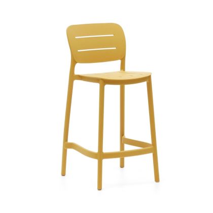 Taburete Alto Morella Polipropileno Mostaza, 46 Cm