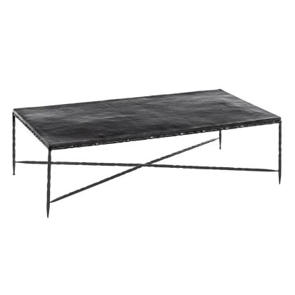 Mesa Centro Industrial Aluminio Oscuro 140 Cm