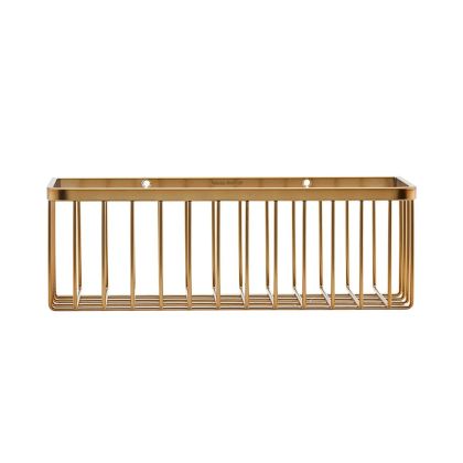 Cesta de baño en acero latón cepillado.