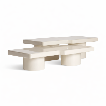 Mesa Centro J/2 Novara Madera Brillo Beige, 151 Cm