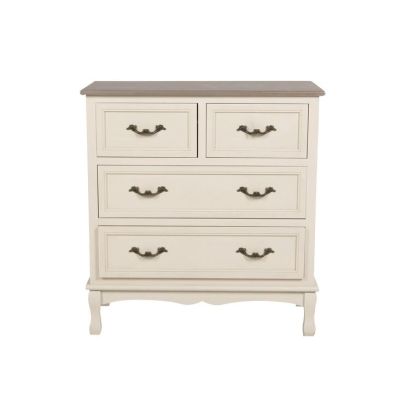 Cómoda Madera Beige 4 Cajones , 75 Cm