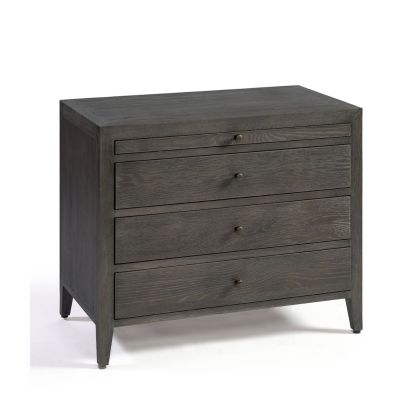 Cómoda en madera de roble grisácea con 3 cajones y 1 bandeja 65 cm