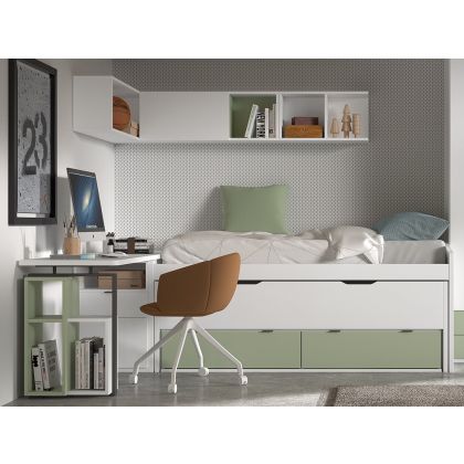 Cama y Zona de Estudio Formas F006