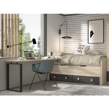 Cama Nido con Cajones y Zona de Estudio Formas F013  