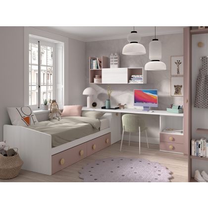 Cama Nido con Cajones y Zona de Estudio Formas F105
