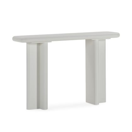 Consola en DM lacado blanco brillante.