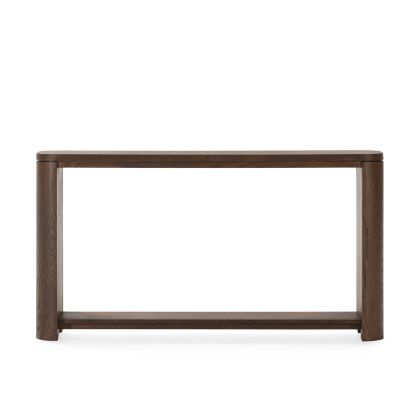 Consola en madera de roble marrón 152 cm