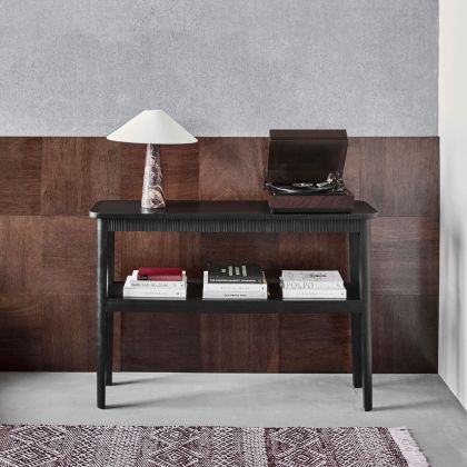 Consola en madera de mango negro 130 cm
