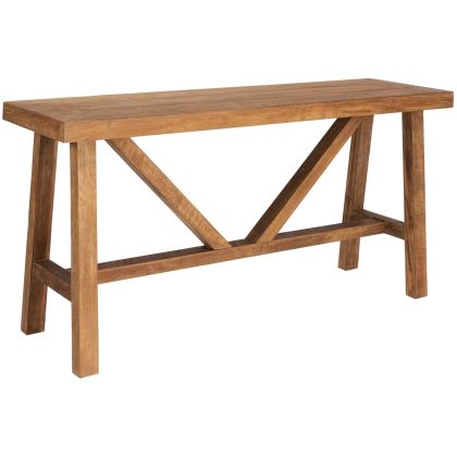 Consola en madera de teca reciclada natural 150 cm