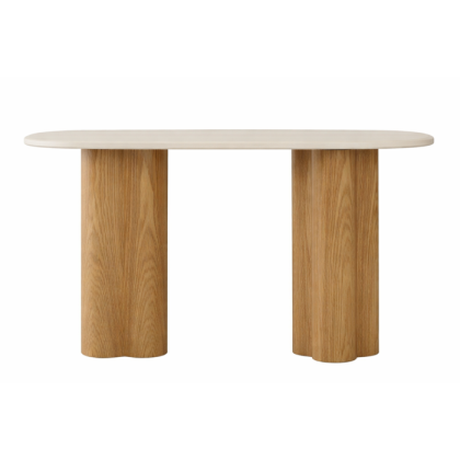 Consola Ovalada Granito Marrón Claro 150X40X78 Cm