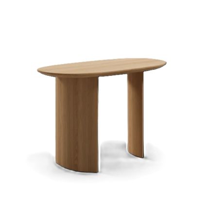 Consola Ovalada Madera Roble, 120 Cm