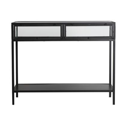 Consola Industrial Kilrea Vidrio Hierro, 100 Cm