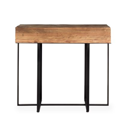 Consola Contemporánea Hierro Madera Mango, 90 Cm
