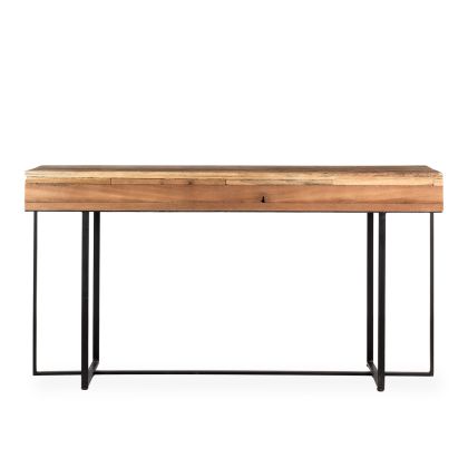 Consola Contemporánea Hierro Madera Mango, 150 Cm