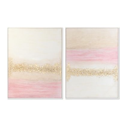 Cuadro Abstracto Moderno Rosa Lienzo Set 2, 90 Cm