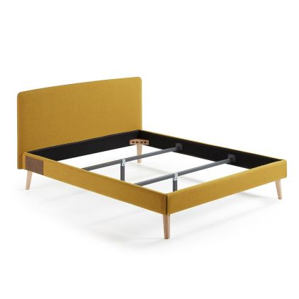 Cama Desenfundable Dyla Tapizado Mostaza 