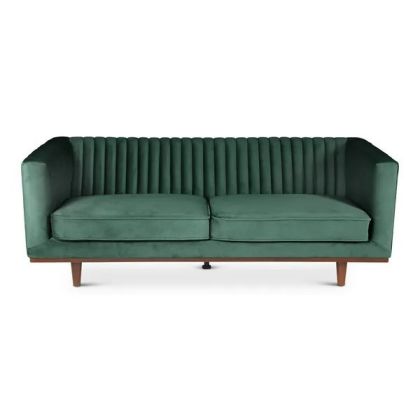 Sofá 3 Plazas Dante Terciopelo Madera, 210 Cm